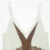 Comercio Exterior Transfronterizo Ropa de Mujer 2026 Nuevo Producto Estilo Europeo y Americano Moda Encaje Empalmado Cuello en V Vestido de Tirantes 7200315