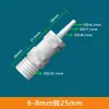 Adaptador Plástico para Mudança de Tamanho de Mangueira, Conector Reto de Duas Vias para Tubos de Água, Conector Reto com Barbante 6/8/10/12mm