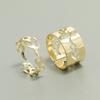 Popular Transfronterizo Cuerpo Desnudo Oro Plata Árbol de Fuego Anillo Unisex Abierto Ajustable Exquisito Plateado