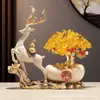 Regalos de inauguración, Regalos de mudanza y apertura, Adornos de nuevo estilo para mejorar la fortuna, Árbol del dinero, Ciervo que atrae dinero, Venta al por mayor de fábrica