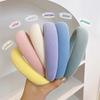 Coreia do Sul Dongdaemun Creme Suave Fofo Colorido Doce Cor Faixa de Cabelo com Cabeça de Esponja Temperamento Extrovertido Faixa de Cabelo Versátil