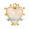 P04 L49B Accesorios para joyería DIY AMOR AMOR corazón circón rojo aceite goteando alas de cupido