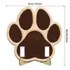 Pieza decorativa de madera álbum de fotos conmemorativo de mascotas para mesa de sala de estar y dormitorio, soporte para collar de gato y perro, adorno de madera maciza