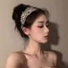 Diadema de Hoja Barroca de Alta Gama Diseño de Nicho Diadema de Espiga de Trigo Tridimensional Doble Capa Accesorios para el Cabello de Hada del Bosque