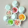 Cuenco de fruta dumpling tridimensional luminoso accesorios de resina pegamento de crema colgante diy pasador adornos de paisaje micro lote decorativo