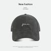 Gorra de Cabeza Grande para Hombre Estilo Japonés Estilo Coreano Letra Vintage Gorra de Béisbol para Mujer Mined Simple Bordado Sombrero Combinable