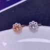 Anillo de plata 925 de joyería Caibao con incrustaciones de piedras, ideal para hacer uno mismo.