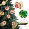 Transfronterizo Nuevo Imitación Astilla de Pino Colgante de Madera Productos Navideños de Madera Decoración de Colgante de Madera Navideño