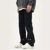 Calça jeans High Street Design Sense com abotoamento micro, primavera de 2023, marca da moda, hip-hop, reta e justa, masculina