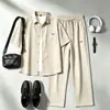 Traje de Verano para Hombre 2025 Nuevo Estilo Camisa de Manga Corta de Verano Conjunto de Atuendo de Verano de Alta Gama para Hombre