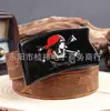 Tendência de personalidade fivela grande de liga de osso para cinto masculino western jeans juventude PU fabricantes de cinto uma geração de cabelo
