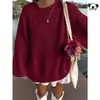 Suéter pullover outono e inverno transfronteiriço da Amazon para mulheres, casual, gola redonda, tricotado em ponto trançado, padrão losango, solto, moderno, malha