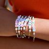 Wanxing Europeu e Americano Novo Colorido Resina Gotejando Óleo Carta de Amor Colorida Pulseira Empilhada Pulseira Swiftie