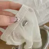 Meias de Cobertura Estilo Ins para Meninas e Mulheres, Aquecedores de Pernas Longos com Pé de Pérola para Outono, Meias Brancas Baggy Estilo Ballet, Meias para Panturrilha