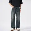 Ropa para Hombre Maple House / Moda Americana High Street Marca de Ropa 2026 Primavera/Otoño Jeans Sueltos de Pierna Recta Sin Estirar Pantalones Largos Estilo Delgado de Verano
