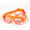 Gafas de natación de una sola pieza con tapones para los oídos, profesionales, para ocio, marco grande, visión de alta definición, lente plana, gafas de natación para niños, para niños, niñas