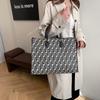 Bolsa feminina transfronteiriça 2025, nova moda, elegante, grande capacidade, bolsa de ombro, roupa de trabalho, retrô, estampada, bolsa tote da moda
