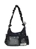 Bolso ita estilo japonés Y2K para mujer, bolso de hombro transparente con retazos de gran capacidad, bolso cruzado dulce para niñas y estudiantes de secundaria