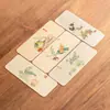 Alfombrilla de Té de Fieltro Minimalista de Verduras Mixtas de Doce Piezas Posavasos para Té Alfombrilla de Té Bandeja de Té Accesorios para Juego de Té Kung Fu Alfombrilla Anticolisión Absorbente de Aislamiento Térmico