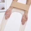 Meias sem costura na virilha em 360 graus, meias de cintura alta sem costura para mulheres, meia-calça invisível 5D cor da pele em seda preta, modelo ingot apple hip
