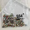 Pedrarias para Nail Art Materiais DIY Pedras Strass Brilhantes da Moda com Fundo Plano Strass SS4 Colorido Pequenas Pedras Strass Redondas Adesivos Acessórios para Nail Art Pedras Strass para Unhas
