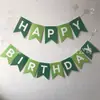 Bandera de cumpleaños con tiras feliz cumpleaños banner letras doradas bandera de tiras cola de pez decoración banner suministros para diseño de fiesta