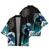 Bata Cárdigan Combinable Kimono Capa Verano Serie Ukiyo-e Venta al por Mayor Transfronteriza Bata Pijama Japonés