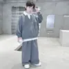 Ropa para Niños Trajes para Niños Otoño 2026 Nuevo Estilo de Otoño para Niños Mayores Ropa Forrada de Polar Primavera y Otoño Sudadera Moderna