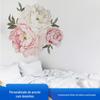 Fanxi Personalizável Criativo Adesivo de Parede Casual Combinação de Flores Peônia em Aquarela Adesivo Pvc Casa Autoadesivo Fx-D03