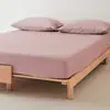 Juego de Sábanas Ajustables de Algodón Puro de Fibra Larga, Funda de Colcha Cepillada, Sábanas para Cama Tatami, Nuevo Juego de Tres Piezas 2025