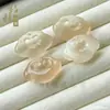 Nuevo Colgante de Mariposa Multicolor de Piedra Ojo de Gato, Nuevo Estilo Chino Hanfu Colgante de Nube de Jade Ojo de Gato Accesorio para Cadena de Suéter