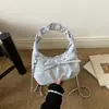 Bolsa Feminina Estilo Coreano Doce com Bolinhas e Laço de Renda Moda de Alto Valor Plissada para o Dia a Dia Bolsa Transversal