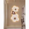 Pintura Decorativa de Entrada Estilo Nórdico Crema Transfronteriza Iluminación LED de Pared con Atmósfera de Alta Gama, Pintura Colgante de Pétalos Estilo Ins para Pasillo
