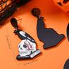 Pendientes acrílicos con forma de calavera exagerada y creativa de Halloween transfronterizos de Warcraft.
