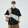 Camisa Polo de Manga Corta para Hombre Anyang Hombres 2026 Verano Nuevo Estilo Holgada Cuello Solapa Empalme de Color Contrastante Camiseta de Manga Media Venta al por Mayor
