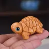 Tuya Rojo Completo Cicada Dibujo Animado Tortuga Asas Lindas Tallado en Madera Hecho a Mano Adornos de Animales de Madera Manualidades de Tallado