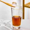 Copa de Vidrio Martillado con Borde Dorado, Taza Transparente para Beber Estilo Ins para el Hogar, Regalo de Nicho de Gama Alta, Venta al por Mayor de Vasos para Jugo
