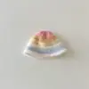 Sombrero de cubo Yipan para niñas, moda otoño e invierno, sombrero de cuenca de peluche arcoíris, sombrero de pescador tejido cálido y a prueba de viento para bebé