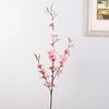 Simulación de boda, flor de durazno, rama de flor de durazno, venta al por mayor, flor falsa, decoración de sala de estar interior, tela de seda, pequeña flor de durazno, flor artificial