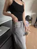 Calça Wide Leg Elegante e Leve para Mulheres Baixas, Jeans Reto Soltinho, Nova Calça Longa para Mulheres, Primavera/Verão 2026