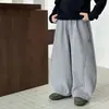 Pantalones largos de forro polar para niño Tongku 2026 de invierno, pantalones de chándal holgados y gruesos para niños, pantalones rectos elegantes y cálidos para niños pequeños y mayores