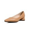 Zapatos sencillos lisos de boca baja y tacón bajo para mujer, zapatos de trabajo para ir al trabajo, talla de comercio exterior, zapatos de mujer 517-6