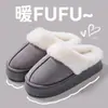 Sapatos de Confinamento Acolchoados para Mulheres no Outono e Inverno, Sapatos de Algodão e Bolsas de Solado Grosso para Gestantes, Pantufas de Algodão com Forro de Lã para Aquecimento Indoor e Outdoor para Mulheres