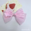 Laço Feito à Mão Estilo Japonês e Coreano Acessórios de Cabelo DIY Presente Acessórios para Roupas Novo Laço Xadrez de Renda Transparente