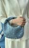 Bolsas de Bolinho Europeias e Americanas da Moda, Bolsas Croissant Trançadas à Mão com Nó, Bolsas de Mão de Luxo, Bolsas de Jantar, Nuvens