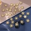 Nuevo Copo de Nieve Navideño Transfronterizo Metal Diamante Joyería Manicura Uñas Hueco Diamante Completo Manicura Uña Usable Joyería de Diamantes