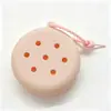 Bolsa de Agujero de Silicona con Dibujo Animado Spot, Mini Billetera para Monedas, Bolsa DIY para Cosméticos, Bolsa para Auriculares, Colgante para Llavero, Regalo