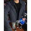Jaqueta Militar Azul Marinho Pássaro Três Provas Masculina Primavera e Outono Curta Ombro Normal Homem Forte Cleanfit Americano Roupa de Trabalho Outerwear Executivo