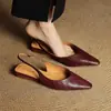 Chuyuji Sencillos y Elegantes Cómodos para el Trabajo Versátiles Adelgazantes Cuello en V Modernos Zapatos y Sandalias de Punta Cerrada de Lujo Ligero