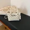 Bolso de Mano Nuevo de Lunares con Lazo para Mujer 2026, Bolso Cruzado de Nicho Estilo Coreano, Bolso de Hombro Versátil de Moda de Gama Alta